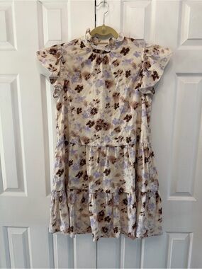 Pinch: Thinking Of You Cream White Floral Tiered Dress Size Small